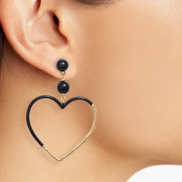 $98 Kate Spade Asymmetrical Heart Drop Earrings - Picture 2 of 4